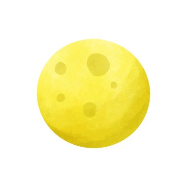 Tatlı ay suluboya El çizimi. arkaplanda izole edilmiş vektör