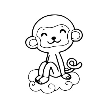 karikatür karalama çizgi roman çizim vektörü beyaz arkaplanda izole