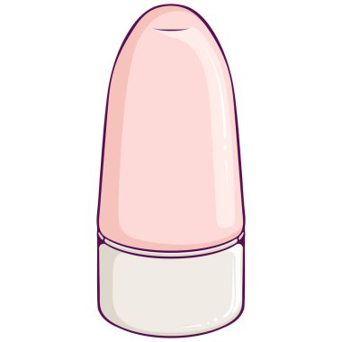Pembe kozmetik terleme önleyici deodorant şişesi. Beyaza izole edilmiş renkli plastik şişe. Basit vektör renk çizimi