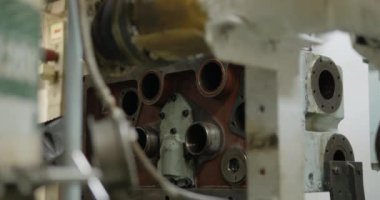 Cooler of oil cooling system of diesel engine on stand