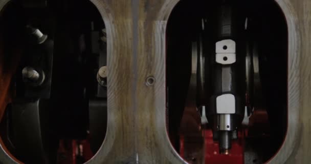Open Crankshaft Auxiliary Diesel Generator — 图库视频影像