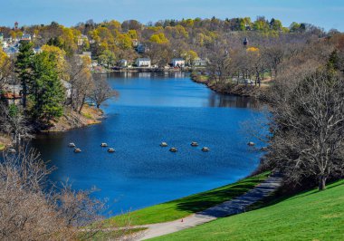 Clinton Massachusetts 'teki Wachusett kurtarma kampında bahar zamanı.