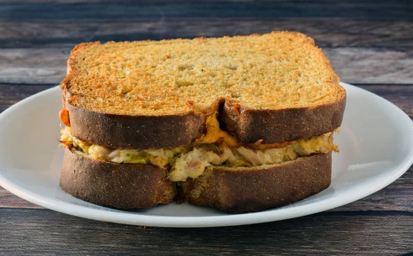 Sandwich Atún Derretir Plato — Foto de Stock