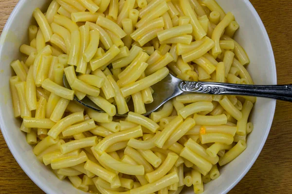 Macaroni Kaas Een Kom — Stockfoto