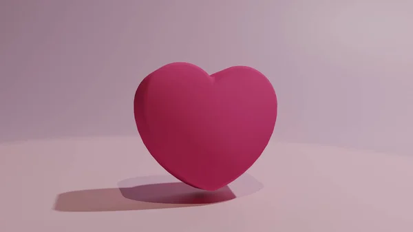 Herz Auf Rosa Hintergrund — Stockfoto