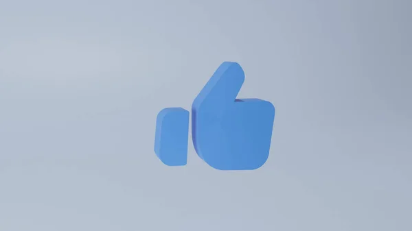 3D喜欢脸书的蓝色背景选择 — 图库照片
