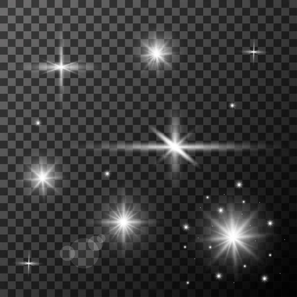 Starburst Highlights Glitter Bright Sunbeam Set — Stockvektor