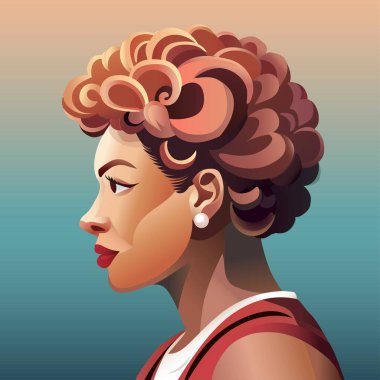 Junetenth vektörü. Güzel, koyu tenli, spor tişörtlü bir kadın.