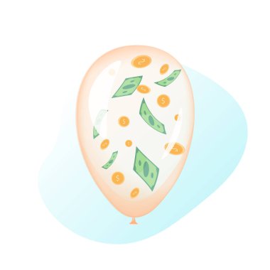 Beyaz arka planda parası olan top