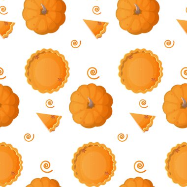 Çizgi film tarzında kusursuz bir kabak turtası. Beyaz arka planda. İzole vektör illüstrasyonu