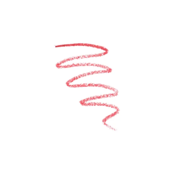 Red Textured Lip Pencils Drawing Stroke Vector Cosmetics Sample Lip — Stock Vector