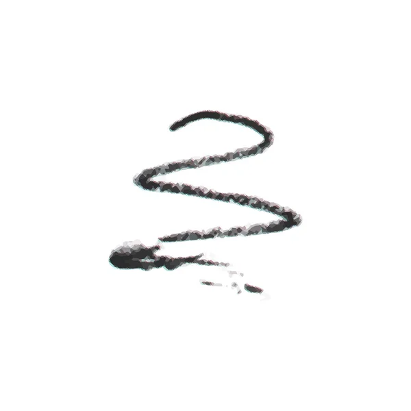 Vecteur Noir Doublure Marqueur Texture Mis Crayon Pour Les Yeux — Image vectorielle