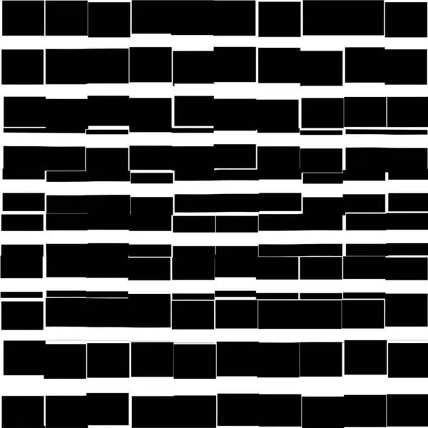 Vector Bricks Lines Abstract Texture Background Vector Black White Illustration — Stock Vector