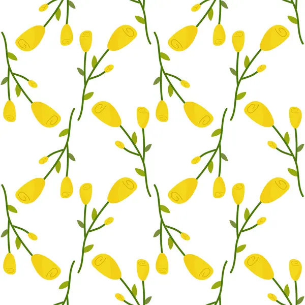 Seamless pattern flowers yellow roses. Vector  For your design, wrapping paper, fabric.