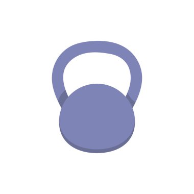 Spor için kettlebell, kilo vermek için mavi gri kettlebell. vektör