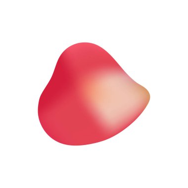 Kırmızı gerçekçi gül yaprağı, beyaz arkaplan çiçeğinin vektör çizimi