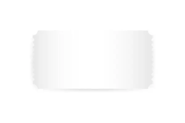 Ρεαλιστικό Λευκό Κουπόνι Εισιτήριο Κάρτα Επιβίβασης Πρότυπο Κουπονιού Σκιά — Διανυσματικό Αρχείο