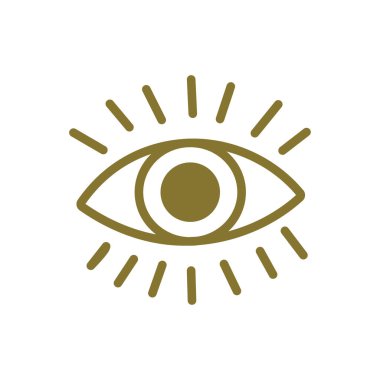 Dijital tasarımlara ve ruhani sanata mistik bir boho estetiği veren, ışınlarla çizilmiş gözü cesur bir sembol..