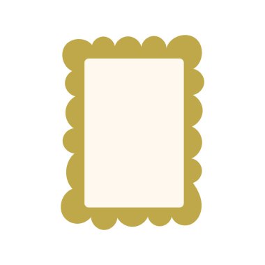 Saf yeşil dikdörtgen şekilli ve yumuşak nötr bir hatla çizilmiş. Kırtasiye, davetiye veya el işi için mükemmel.