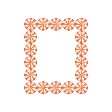 Tamamen çizgili nane şekerlemelerinden oluşan dikdörtgen kenarlı bir sınır. Bayram kartları, posterler ya da sezonluk tasarım için çok işe yarıyor..