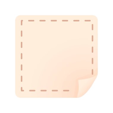 Çizgili ve kıvrımlı köşeli Pastel kare yapışkan not, dijital planlamacılar, hatırlatıcılar ve günlük sayfaları için mükemmel.