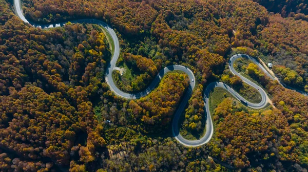 Aerial View Inegol Domanic Road Beautiful Autumn Colors Nature — Stock Photo, Image