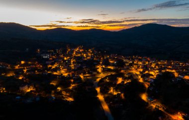 Balya Bölgesi, Balikesir Vilayeti Gece Şehir Manzarası