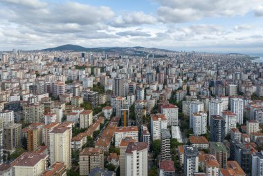 Aerial view of Erenkoy in Istanbul Province, Kadky District
