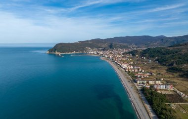 Kastamonu Province, Cide District offers a unique view with its large beach and greenery