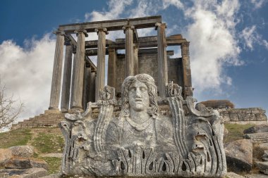 Kutahya, Türkiye, 15 Aralık 2022: Cavdarhisar 'ın antik kenti, 