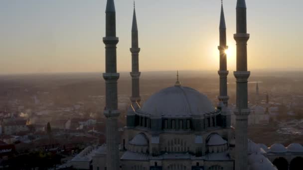 Вид Мечеть Селимие Турецком Городе Эдирне Эдирне Столицей Османской Империи — стоковое видео
