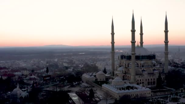 Mesquita Selimiye Vista Exterior Edirne Cidade Turquia Edirne Era Capital — Vídeo de Stock