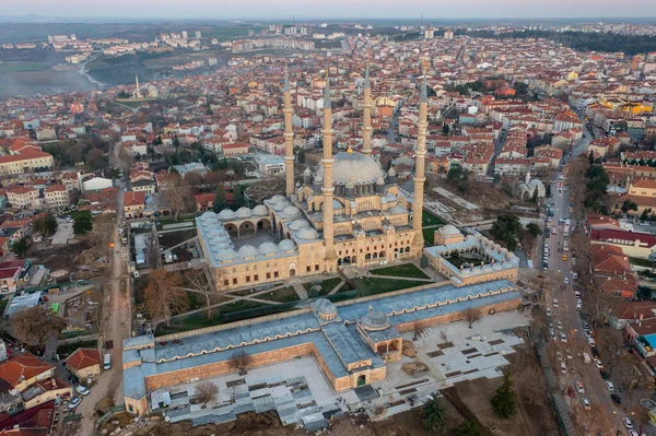 Außenansicht Der Selimiye Moschee Der Türkischen Stadt Edirne Edirne War — Stockfoto