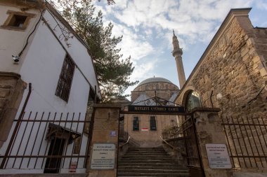Afyonkarahisar, Turkey, January 20, 2023: Located in Afyonkarahisar in Turkey, the Mevlevi Mosque was built in 1844.