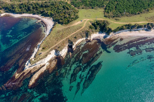 Κοντά Στο Χωριό Κέφκεν Μορφολογικά Βράχια Και Μαύρη Θάλασσα Κοκαέλι — Φωτογραφία Αρχείου