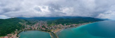 Kastamonu Province, Cide District offers a unique view with its large beach and greenery