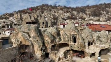 Phrygian Valley (Frig Vadisi). Ruins from thousands of years ago. Ancient caves and stone houses in Ayazini