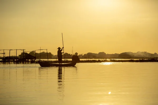 Mandalay Myanmar Novembre 2016 Pêcheurs Qui Vont Pêcher Mandalay Lac — Photo