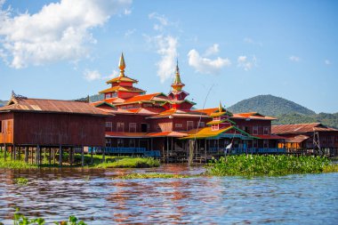 Inle Gölü ve yüzen evler, Myanmar, Burma