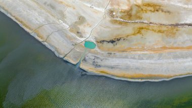 Burdur Gölü 'nün hava manzarası, Burdur Türkiye.