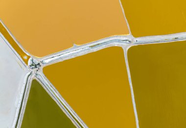 Acigol Gölü 'nün havadan görünüşü, Denizli Türkiye.