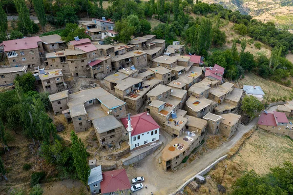 Casas Históricas Hizan Paisagem Natural Bitlis — Fotografia de Stock
