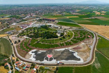 Konya Eyaleti, umra Bölgesi 'nde yeni inşa edilen parkın insansız hava aracı görüntüsü