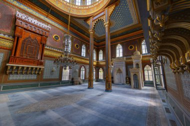 İstanbul, Türkiye, 11 Eylül 2023: Sultan Abdulhamid tarafından Beşiktaş 'ta inşa edilen Yıldız Hamidiye Camii, (Türk Yıldız Hamidiye Camisi, Beşiktaş, İstanbul))