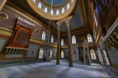 İstanbul, Türkiye, 11 Eylül 2023: Sultan Abdulhamid tarafından Beşiktaş 'ta inşa edilen Yıldız Hamidiye Camii, (Türk Yıldız Hamidiye Camisi, Beşiktaş, İstanbul))