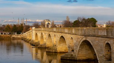 meric bridge and selimiye mosque, Edirne, Turkey