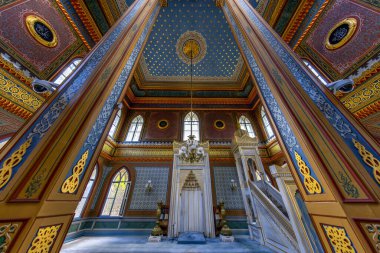 İstanbul, Türkiye, 11 Eylül 2023: Sultan Abdulhamid tarafından Beşiktaş 'ta inşa edilen Yıldız Hamidiye Camii, (Türk Yıldız Hamidiye Camisi, Beşiktaş, İstanbul))