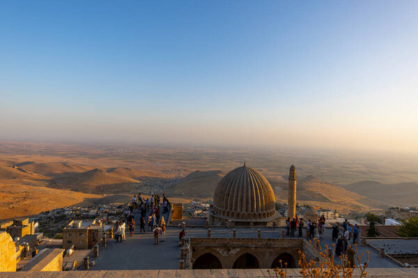 Ancient and stone houses of Old Mardin (Eski Mardin) with Mardin Castle, Located South Eastern of Turkey