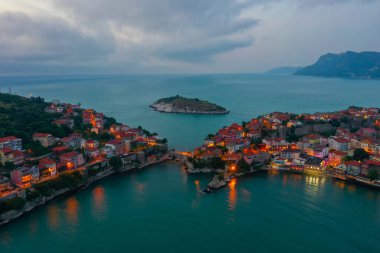 Bartin Türkiye 'de Amasra' nın güzel hava manzarası