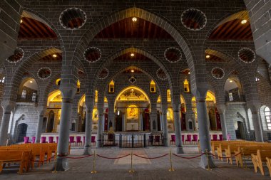 DIYARBAKIR, TURKEY, 09 Ekim 2023: Surp Giragos Ermeni Kilisesi veya St. Kyriakos Kilisesi Diyarbakır 